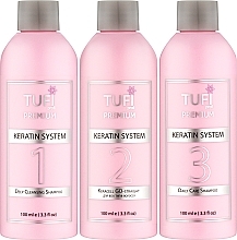 Keratin-Haarglättungsset - Tufi Profi Premium (keratin/100ml + shampoo/100ml*2) — Bild N2