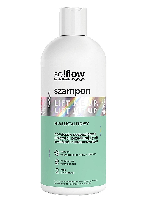 Feuchtigkeitsspendendes und volumengebendes Shampoo für feines Haar - So!Flow by VisPlantis Shampoo  — Bild N1