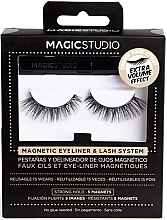Magnetische falsche Wimpern mit Eyeliner - Magic Studio Magnetic Eyelashes + Eyeliner Extra Volume Effect — Bild N2