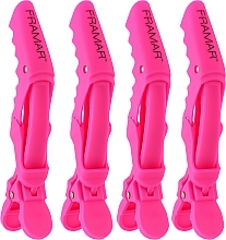 Düfte, Parfümerie und Kosmetik Krokodil-Haarspange rosa - Framar Rubberized Jaw Clip