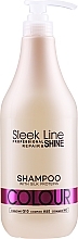 Düfte, Parfümerie und Kosmetik Shampoo für coloriertes Haar - Stapiz Sleek Line Colour Shampoo (mit Spender) 