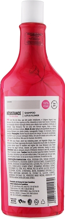 Sulfatfreies Shampoo gegen Haarausfall Lotus - Inoar Resistance Lotus Flower Shampoo  — Bild N3