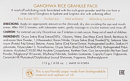 Feuchtigkeitsspendende Gesichtsmaske mit Reisextrakt - Dr.Ceuracle Ganghwa Rice Granule Pack — Bild N4