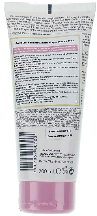 Verwöhnende Duschcreme mit Kokosöl und Rosmarinextrakt - Declare Body Care Gentle Cream Shower — Foto N2