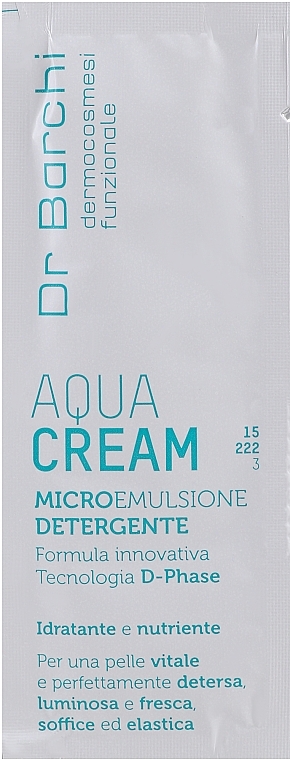 GESCHENK! Reinigende Emulsion für Gesicht, Hals und Dekolleté - Dr. Barchi Aqua Cream (Probe) — Bild N1
