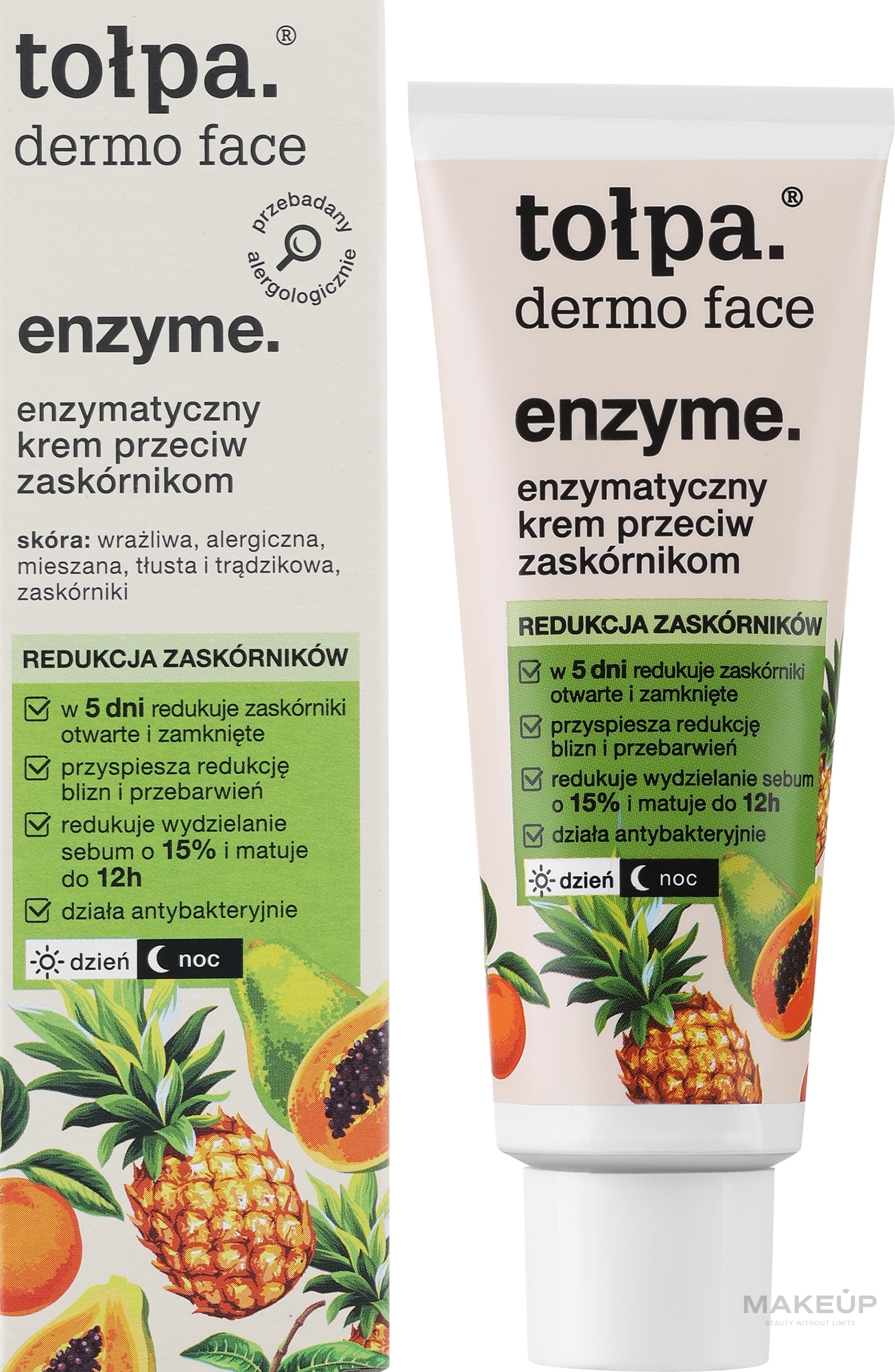 Enzymatische Gesichtscreme gegen Mitesser - Tolpa Dermo Face Cream — Bild 40 ml