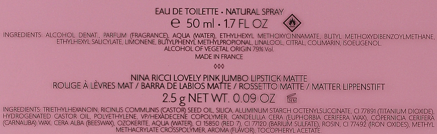 Nina Ricci Nina - Duftset (Eau de Toilette 50ml + Lippenstift 2.5g) — Bild N5