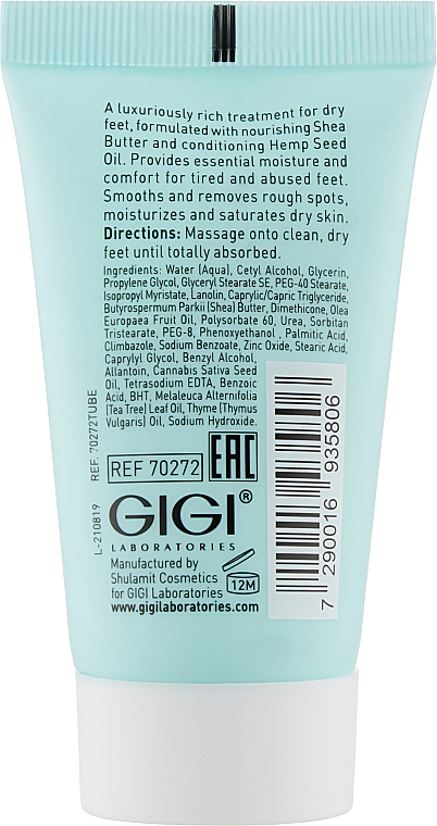 Fußcreme - Gigi Hemp Seed Oil & Shea Butter Foot Cream — Bild N2