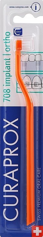Einbüschelzahnbürste Single CS 708 orange-weiß - Curaprox — Bild N1