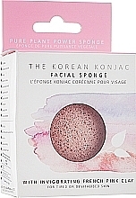 Konjak-Gesichtsschwamm mit rosa Tonerde Premium - The Konjac Sponge Co French Pink Clay Face Puff — Bild N2