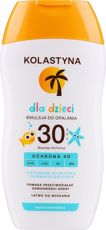 Sonnenschutzemulsion für Kinder - Kolastyna SPF 30 Ochrona 4D  — Bild N1