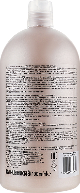 Oxidationsemulsion - jNOWA Professional OXY 9 % (30 vol) — Bild N4