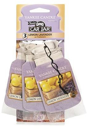 Papier-Lufterfrischer Lemon Lavender 3 St. - Yankee Candle Car Jar Lemon Lavender  — Bild N1