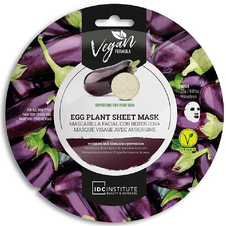 Maske für normale Haut - IDC Institute Egg Plant Sheet Mask — Bild N1