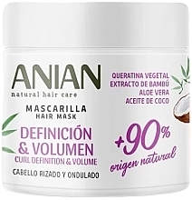 Düfte, Parfümerie und Kosmetik Haarmaske - Anian Natural Definition & Volume Hair Mask