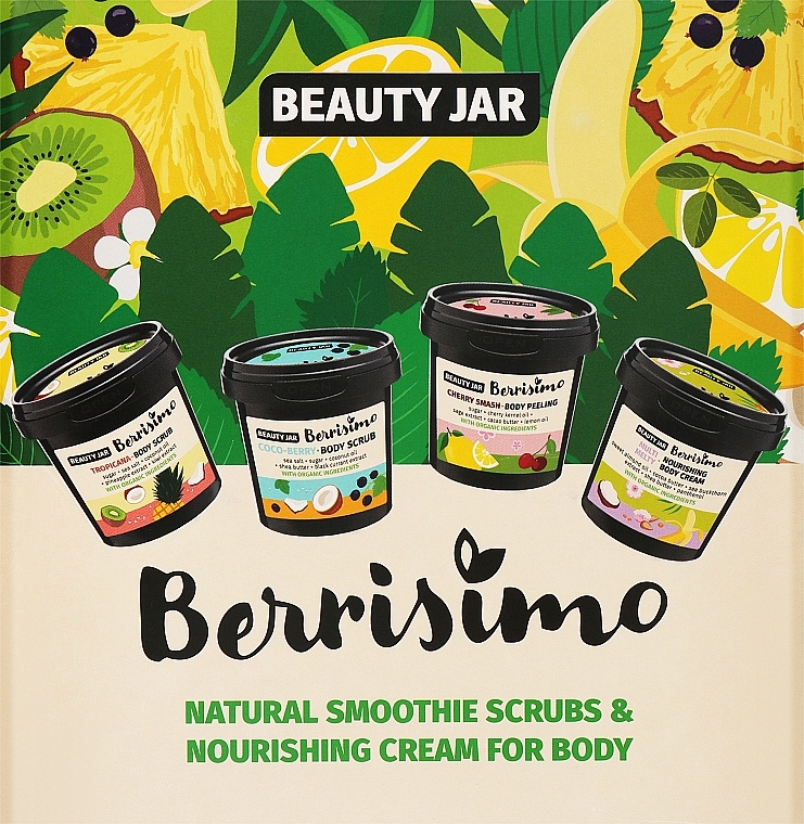 Körperpflegeset - Beauty Jar Berrisimo Nourishing Body Gift Set (Körperpeeling 200g + Körperpeeling 180g + Körperpeeling 190gl + Körpercreme 155ml) — Bild N1