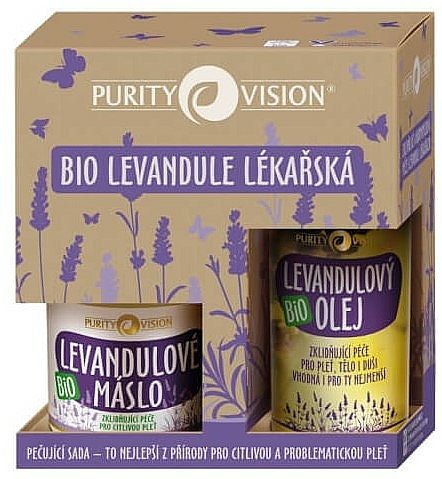 Körperpflegeset - Purity Vision Bio Lavender Coffret (Körperöl 120ml + Körperbutter 100ml) — Bild N1