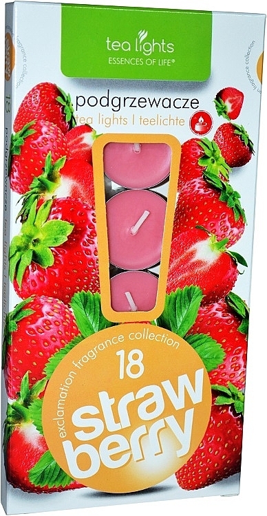 Teelichter Erdbeere 18 St. - Admit Tea Light Essences Of Life Candles Strawberry — Bild N1