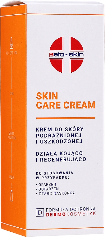 Regenerierende und beruhigende Köpercreme für gereizte Haut mit kolloidalem Silber, Silikon und Zink - Beta-Skin Skin Care Cream — Bild N2