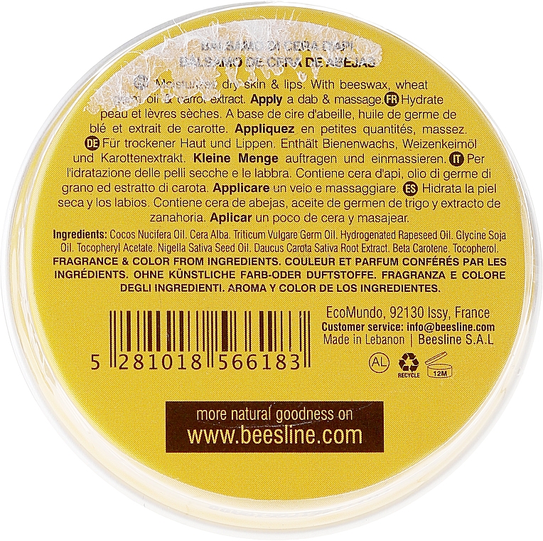 Bienenwachs Lippenbalsam - Beesline Lip Balm — Bild N2