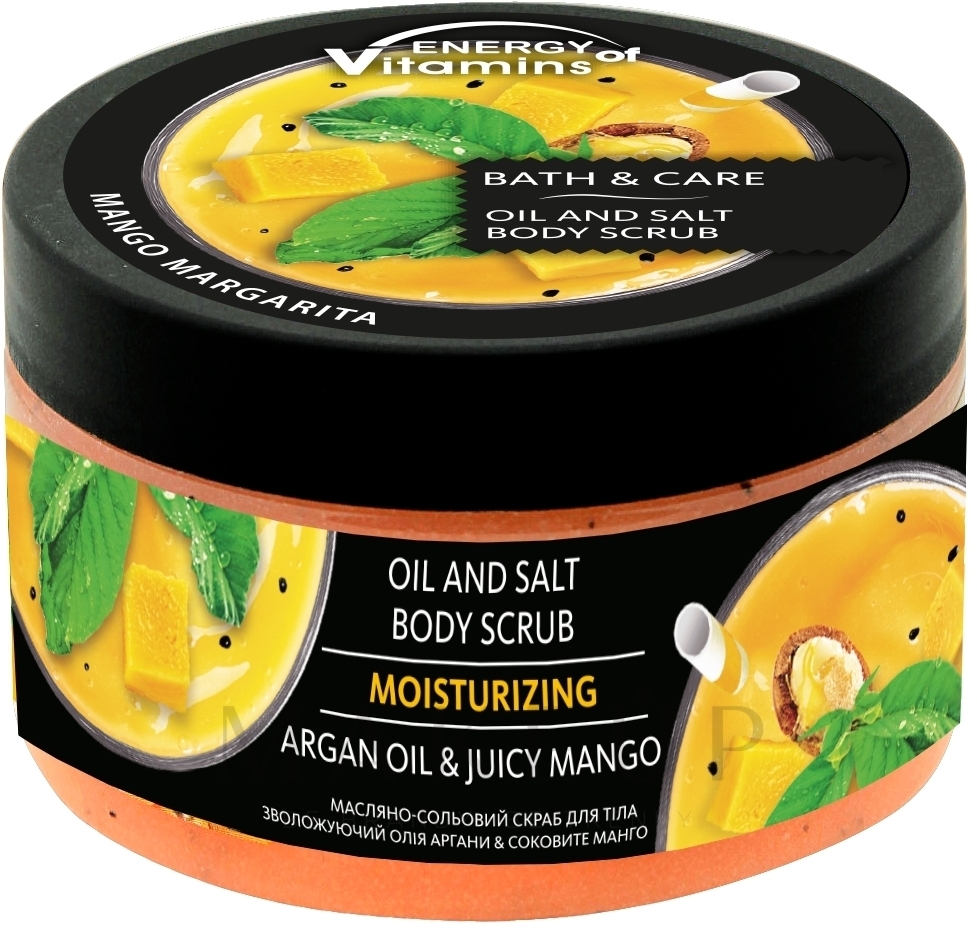 Salz-Körperpeeling Arganöl & saftige Mango - Leckere Geheimnisse Energy of Vitamins — Foto 250 ml