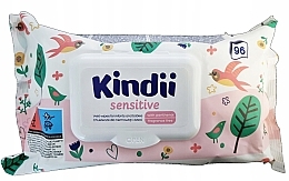 Feuchttücher für Kinder 96 St. - Kindii Sensitive Wipes For Infans And Babies — Bild N1