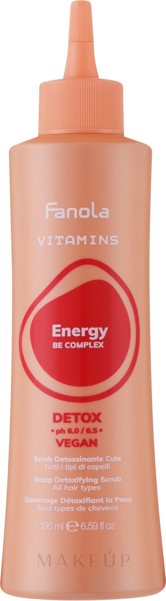 Peeling für die Kopfhaut - Fanola Vitamins Energy Be Complex Detox Scrub — Bild 195 ml