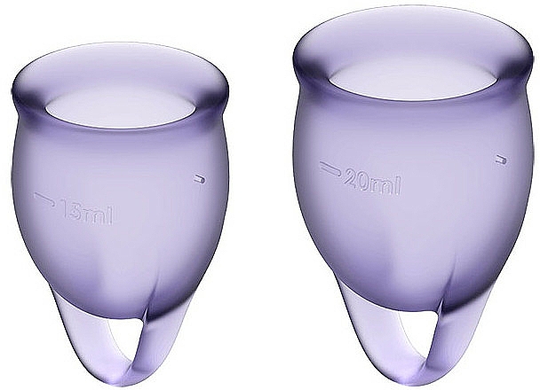 Menstruationstasse violett 2 St. - Satisfyer Feel Confident Menstrual Cups Lila — Bild N1
