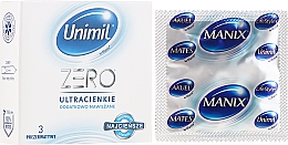 Düfte, Parfümerie und Kosmetik Kondome Zero 3 St. - Unimil Zero