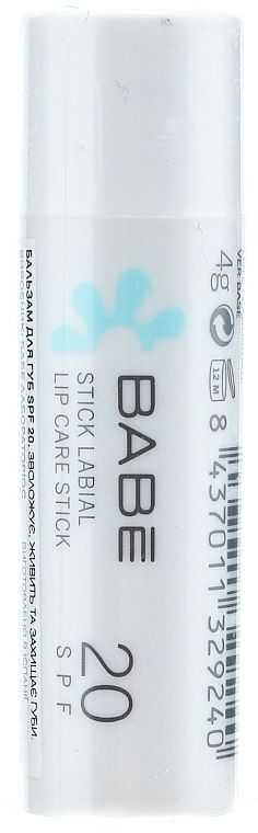 Lippenbalsam SPF 20 - Babe Laboratorios Lip Care Stick — Bild N1