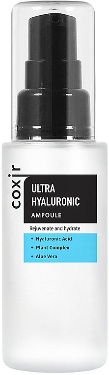 Feuchtigkeitsspendende und verjüngende Gesichtsampulle mit Hyaluronsäure, pflanzlichem Komplex und Aloe Vera - Coxir Ultra Hyaluronic Ampoule — Bild N1