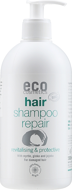 Regenerierendes Haarshampoo mit Jojobaöl, Myrten-, Ginkgoextrakt - Eco Cosmetics Hair Shampoo Repair Revitalising & Protective — Bild N1