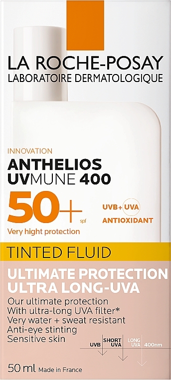 Tonisierendes Sonnenschutzfluid SPF 50+ - La Roche Posay Anthelios UVmune 400 Tinted Fluid SPF50+ — Bild N2