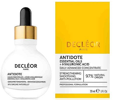 Stärkendes und glättendes Gesichtskonzentrat mit ätherischen Ölen und Hyaluronsäure - Decleor Antidote Serum — Bild N1