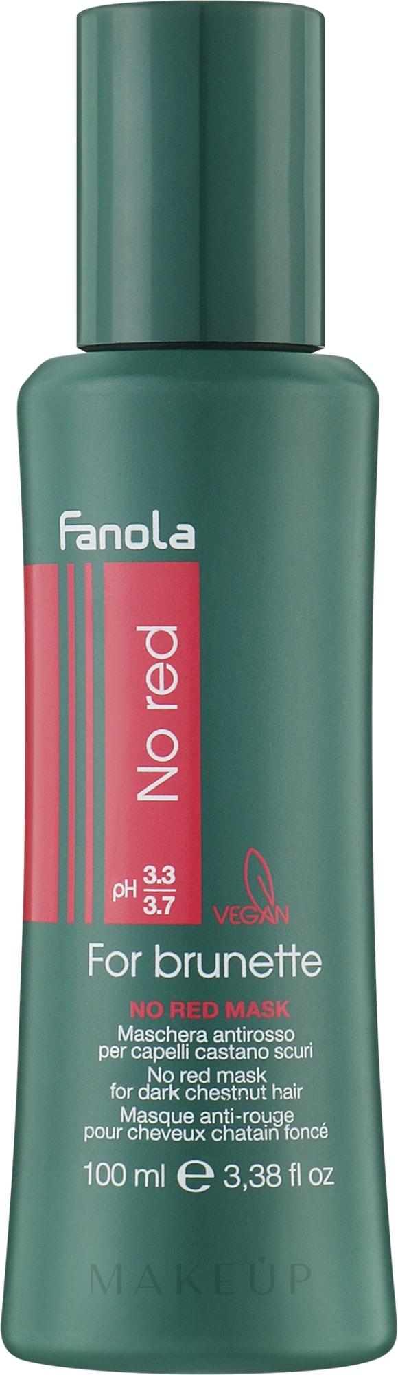 Neutralisierende rötliche Haarmaske mit grünen Pigmenten - Fanola No Red Mask — Bild 100 ml