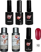 Düfte, Parfümerie und Kosmetik Zestaw - My Nail 2021 №10 (base/8.5g + top/7g + gel/polish/7g + primer/10ml + prep/10ml + remover/60ml)