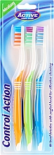 Zahnbürsten mittel Control Action orange, grün, blau 3 St. - Beauty Formulas Control Action Toothbrush — Bild N1