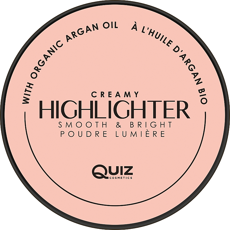 Cremefarbener Highlighter - Quiz Cosmetics Creamy Highlighter Compact Powder — Bild N1