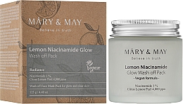 Reinigungsmaske mit Niacinamid - Mary & May Lemon Niacinamide Glow Wash Off Pack — Bild N2