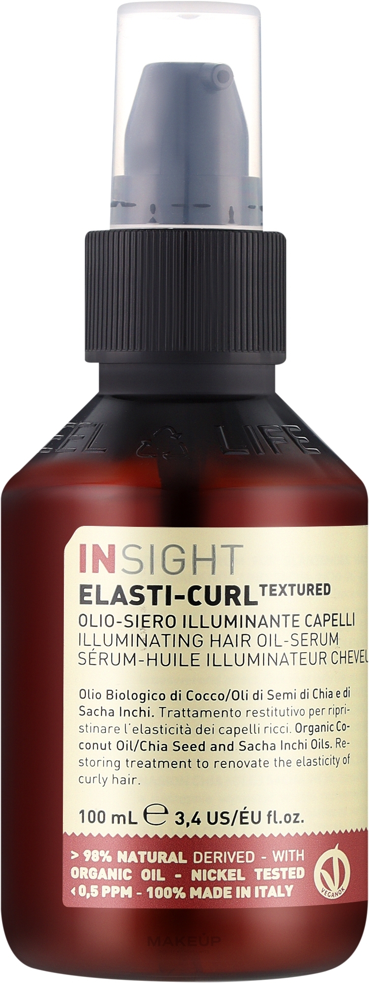 Ölserum für lockiges Haar - Insight Elasti-Curl Illuminating Hair Oil-Serum — Bild 100 ml
