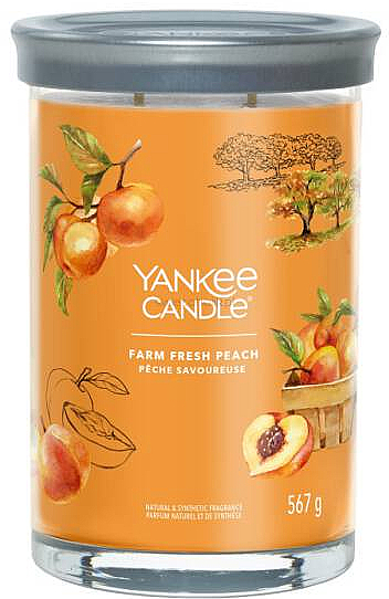 Duftkerze im Glas Farm Fresh Peach 2 Dochte - Yankee Candle Singnature — Bild N1