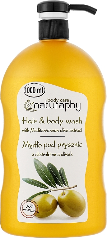 2in1 Shampoo und Duschgel mit Olivenölextrakt - Naturaphy Olive Oil Hair & Body Wash — Bild N1