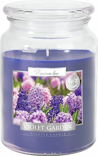 Premium-Duftkerze im Glas Violetter Garten - Bispol Premium Line Scented Candle Violet Garden  — Bild N1
