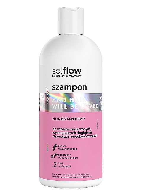 Regenerierendes Shampoo für geschädigtes Haar - So!Flow by VisPlantis Shampoo  — Bild N1