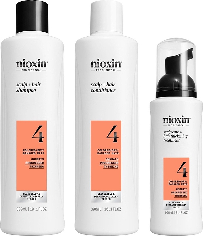 Pflegeset für Männer - Nioxin System 4 Loyalty Kit (shmp/300ml + h/cond/300ml + h/serum/100ml) — Bild N1