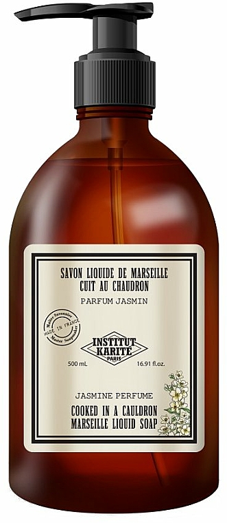 Feuchtigkeitsspendende parfümierte Flüssigseife mit Jasminduft - Institut Karite Jasmine So Vintage Marseille Liquid Soap — Bild N1