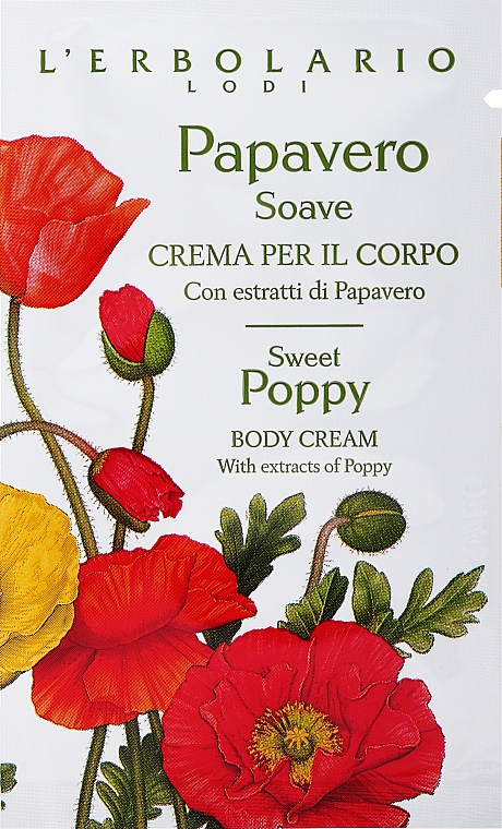 GESCHENK! Körpercreme Süßer Mohn - L'Erbolario Papavero Soave Crema per il Corpo (Probe)  — Bild N1