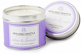 Düfte, Parfümerie und Kosmetik Duftkerze Citrus & Lavender - Heyland and Whittle "Citrus & Lavender" Candle In A Tin