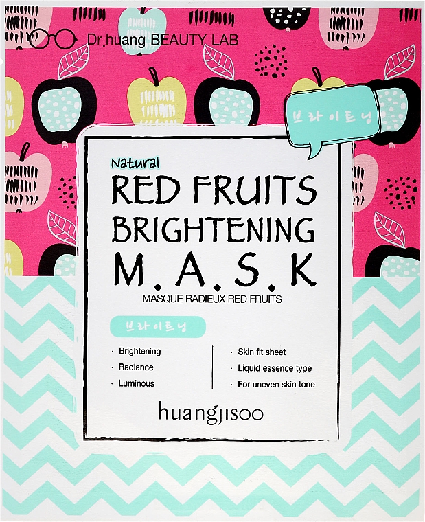 Aufhellende Tuchmaske mit roten Früchten - Huangjisoo Red Fruits Brightening Mask — Foto N1
