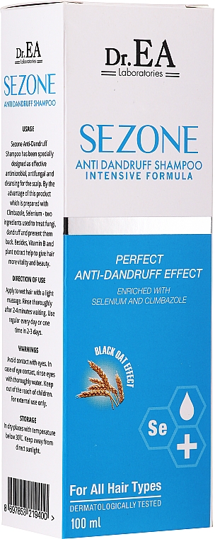 Anti-Schuppen Shampoo mit Selen und Climbazol für alle Haartypen - Dr.EA Sezone Anti-Dandruff Shampoo — Bild N1